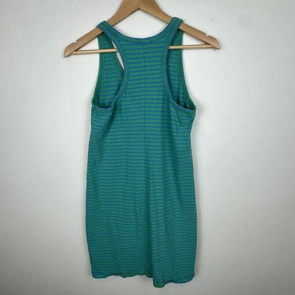 J. Crew Blue + Green Striped Racerback t-shirt dress SIZE S - Picture 3 of 8